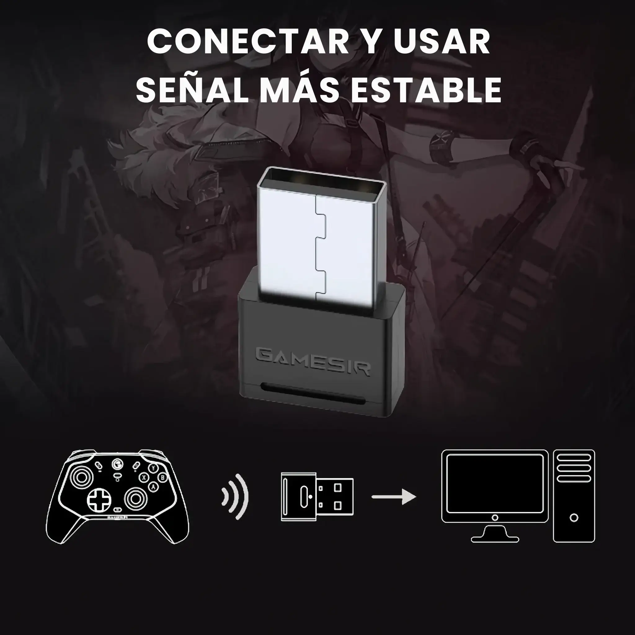GameSir_Receptor_G8_Plus_T4_Cyclone_T4_Cyclone_Pro.04 - Receptor Inalámbrico para Mandos G8 Plus, T4 Cyclone y Pro | GameSir.es