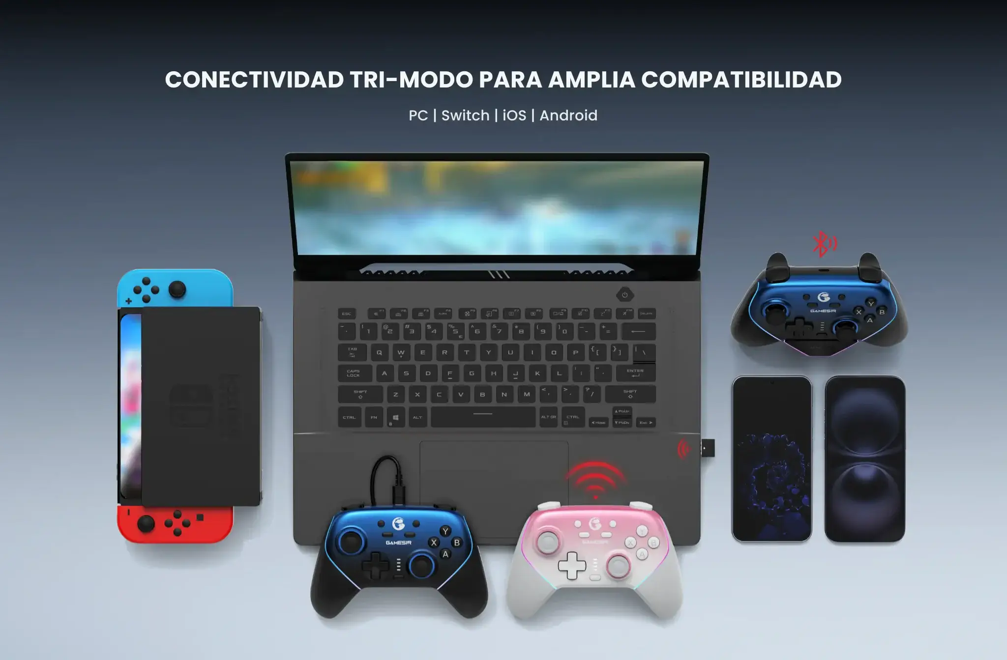GameSir_Super_Nova.03 - GameSir Super Nova - Rosa - Mando para PC, Switch y Móvil | GameSir.es